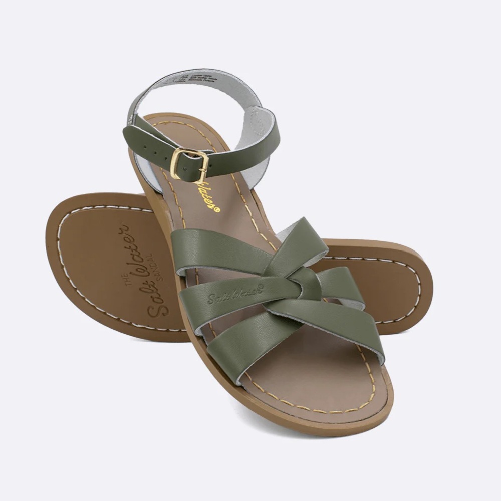 Saltwater sandals olive size 8. Worn only a few times.